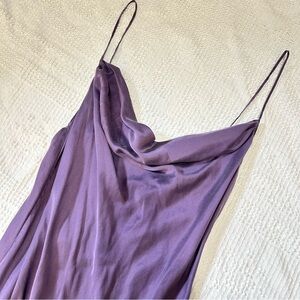 90s Victoria's Secret Silk Open Back Purple Gown